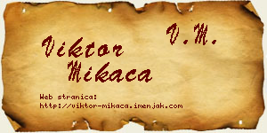 Viktor Mikača vizit kartica